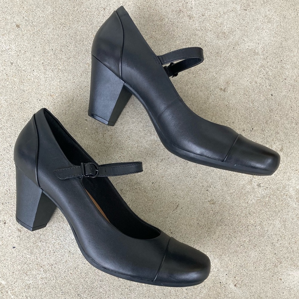 Leather Mary Jane Heels